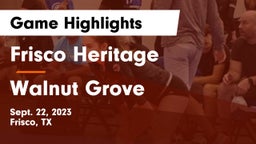 Frisco Heritage  vs Walnut Grove  Game Highlights - Sept. 22, 2023
