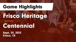 Frisco Heritage  vs Centennial  Game Highlights - Sept. 29, 2023