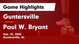 Guntersville  vs Paul W. Bryant  Game Highlights - Feb. 29, 2020