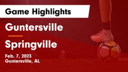 Guntersville  vs Springville  Game Highlights - Feb. 7, 2023