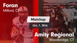 Matchup: Foran  vs. Amity Regional  2015