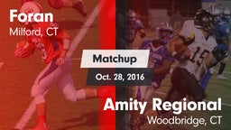 Matchup: Foran  vs. Amity Regional  2016