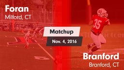 Matchup: Foran  vs. Branford  2016