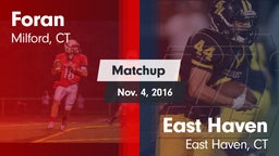 Matchup: Foran  vs. East Haven  2016