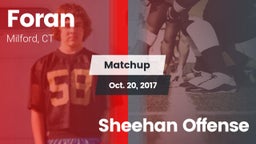Matchup: Foran  vs. Sheehan Offense 2017