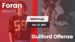 Matchup: Foran  vs. Guilford Offense 2017