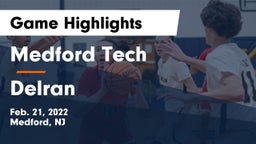 Medford Tech  vs Delran  Game Highlights - Feb. 21, 2022