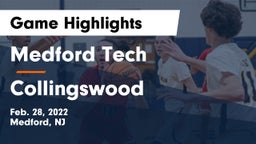 Medford Tech  vs Collingswood  Game Highlights - Feb. 28, 2022