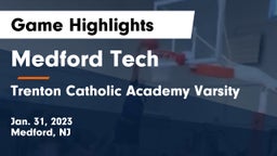 Medford Tech  vs Trenton Catholic Academy Varsity Game Highlights - Jan. 31, 2023