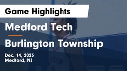 Medford Tech  vs Burlington Township  Game Highlights - Dec. 14, 2023