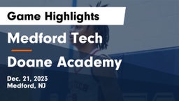 Medford Tech  vs Doane Academy Game Highlights - Dec. 21, 2023
