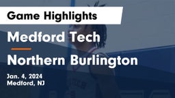 Medford Tech  vs Northern Burlington  Game Highlights - Jan. 4, 2024