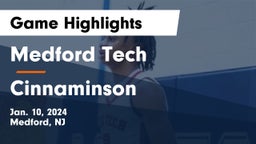 Medford Tech  vs Cinnaminson  Game Highlights - Jan. 10, 2024