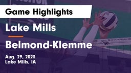 Lake Mills  vs Belmond-Klemme JJV Game Highlights - Aug. 29, 2023