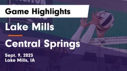 Lake Mills  vs Central Springs Game Highlights - Sept. 9, 2023