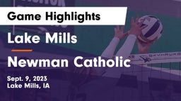 Lake Mills  vs Newman Catholic  Game Highlights - Sept. 9, 2023