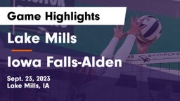 Lake Mills  vs Iowa Falls-Alden  Game Highlights - Sept. 23, 2023