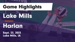 Lake Mills  vs Harlan  Game Highlights - Sept. 23, 2023