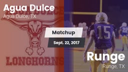 Matchup: Agua Dulce High vs. Runge  2017