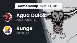 Recap: Agua Dulce  vs. Runge  2018