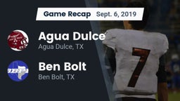 Recap: Agua Dulce  vs. Ben Bolt  2019