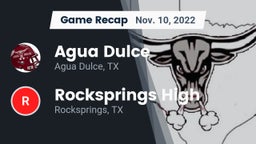 Recap: Agua Dulce  vs. Rocksprings High 2022