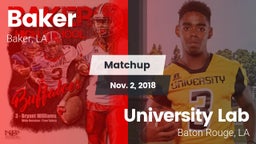 Matchup: Baker vs. University Lab  2018