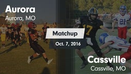 Matchup: Aurora  vs. Cassville  2016