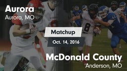 Matchup: Aurora  vs. McDonald County  2016