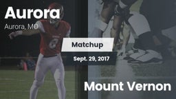 Matchup: Aurora  vs. Mount Vernon 2017