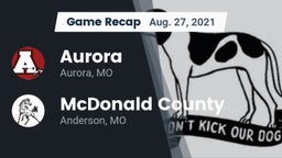 Recap: Aurora  vs. McDonald County  2021