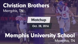 Matchup: Christian Brothers vs. Memphis University School 2016