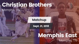 Matchup: Christian Brothers vs. Memphis East  2018