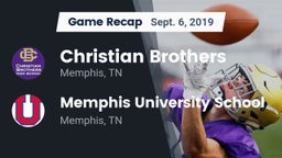 Recap: Christian Brothers  vs. Memphis University School 2019