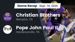 Recap: Christian Brothers  vs. Pope John Paul II  2020