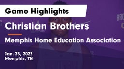 Christian Brothers  vs Memphis Home Education Association Game Highlights - Jan. 25, 2022