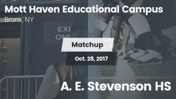 Matchup: Mott Haven vs. A. E. Stevenson HS 2017
