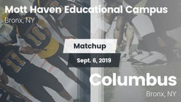 Matchup: Mott Haven vs. Columbus  2019