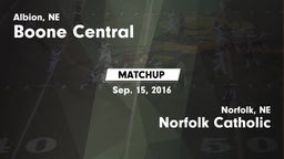 Matchup: Boone Central High vs. Norfolk Catholic  2016