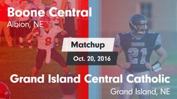Matchup: Boone Central High vs. Grand Island Central Catholic  2016