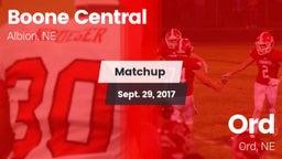 Matchup: Boone Central High vs. Ord  2017