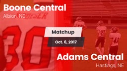 Matchup: Boone Central High vs. Adams Central  2017