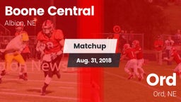 Matchup: Boone Central High vs. Ord  2018
