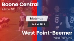 Matchup: Boone Central High vs. West Point-Beemer  2019