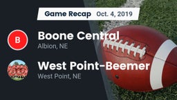 Recap: Boone Central  vs. West Point-Beemer  2019