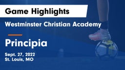 Westminster Christian Academy vs Principia  Game Highlights - Sept. 27, 2022