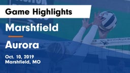 Marshfield  vs Aurora  Game Highlights - Oct. 10, 2019