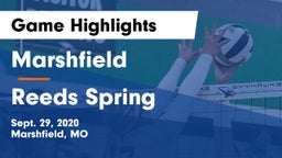 Marshfield  vs Reeds Spring  Game Highlights - Sept. 29, 2020