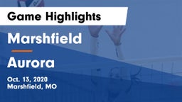 Marshfield  vs Aurora  Game Highlights - Oct. 13, 2020