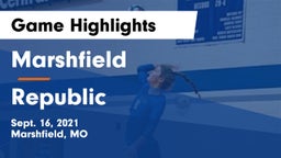 Marshfield  vs Republic  Game Highlights - Sept. 16, 2021